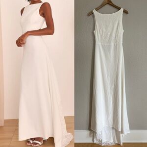 Lulus Radiant Forever White Lace Boat Neck Maxi Dress